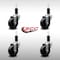 Service Caster 3.5'' SS Hard Rubber Wheel Swivel 1-1/4'' Expanding Stem Caster Set, 4PK SCC-SSEX20S3514-HRS-114-4 - alternate 4